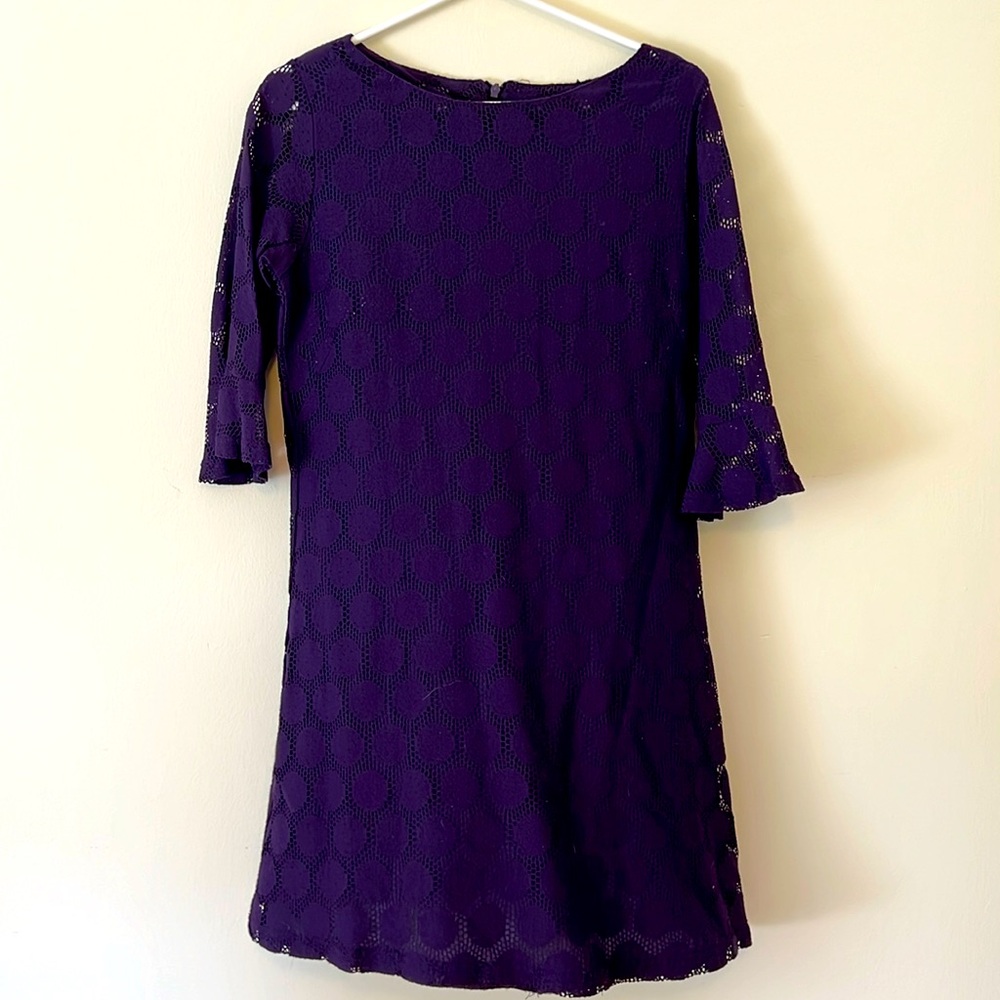 H&M purple bell sleeve dress in size 8